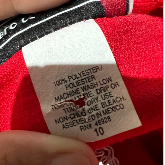 Pablo Collection Red Polyester Skirt Suit with White Loop Trim 1980s Power Suit - Picture 7 of 11